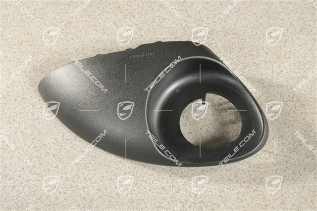 Spiegelgehäuse / Spiegel, Blende unten , Schwarz, L