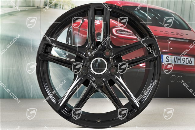 19" Felge Panamera TURBO, 10J x 19 ET61, in Schwarz (hochglanz)