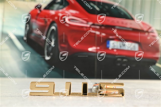 Schriftzug "911S", gold