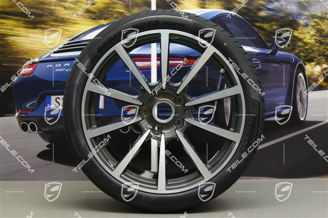 20" summer wheel set Carrera Classic II, wheel 8,5J x 20 ET51 + 11J x 20 ET52 + NEW Pirelli P Zero summer tyres 245/35 ZR20 + 305/30 ZR20, TPMS