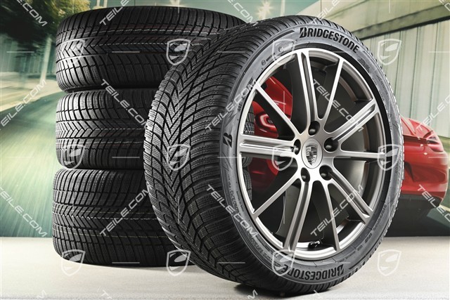 20-inch Panamera Turbo Winter wheel set, wheel rims 9,5J x 20 ET71 + 10,5J x 20 ET71 + Bridgestone winter tyres 275/40 R20 + 315/35 R20, Turbonit