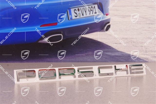 Logo "PORSCHE", galvano silver