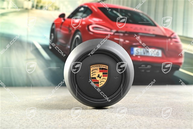 Poduszka bezpieczeństwa / Airbag kierownicy, czarna obwódka, czarna skóra