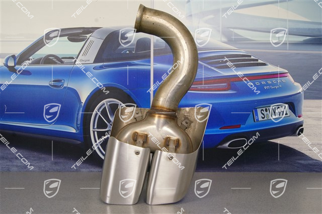 Sport Endrohr, aus poliertem Edelstahl, 4-Rohr Optik, R