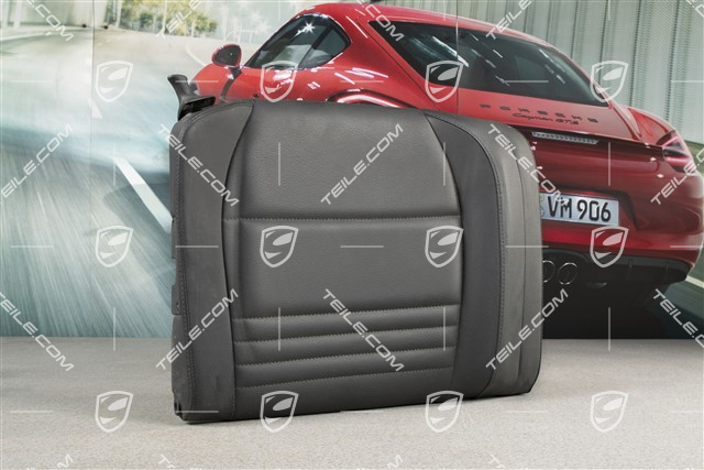 Back seat backrest, rear, leatherette, black, coupe, R