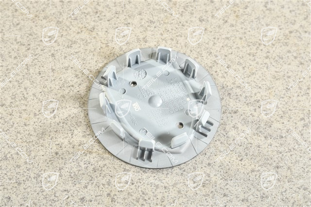 Radzierdeckel, konkav, farbiges Wappen, darksilver