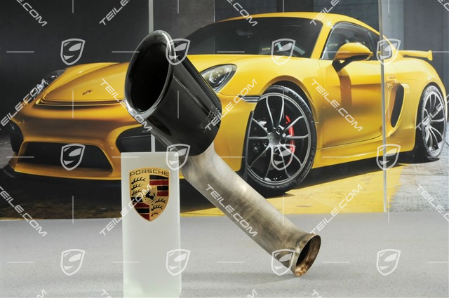 Końcówka rury wydechowej, zewnętrzna, czarna, L Końcówka rury wydechowej, zewnętrzna, czarna, L