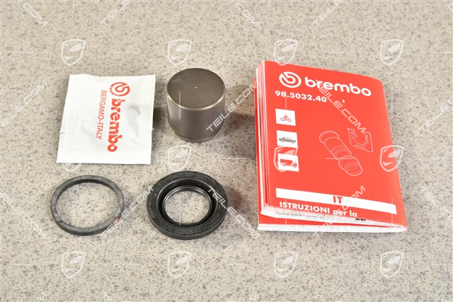 Repair set / kit, 1 set protective caps 34mm with piston for fixed calliper, rear axle