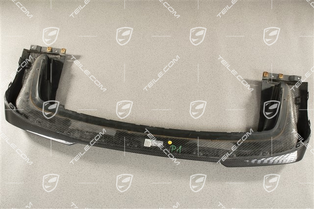 Turbo, Stoßstange, hinten, Untere Abdeckung / Diffusor, Carbon glanzend