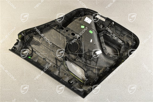 Tapicerka drzwi tylnych, czarna skóra, L