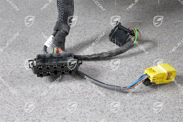 Seats, el. adjustable, leather, black, set (L+R)