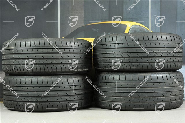 18" Komplet kół letnich Panamera S, felgi 8J x 18 ET59 + 9J x 18 ET53 + NOWE opony Continental  245/50 18 + 275/45 18