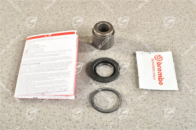 Repair set / kit, 1 set protective caps 34mm with piston for fixed calliper, rear axle