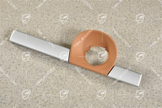 Dashboard trim moulding - Ignition switch, Satin Chrome / Havanna