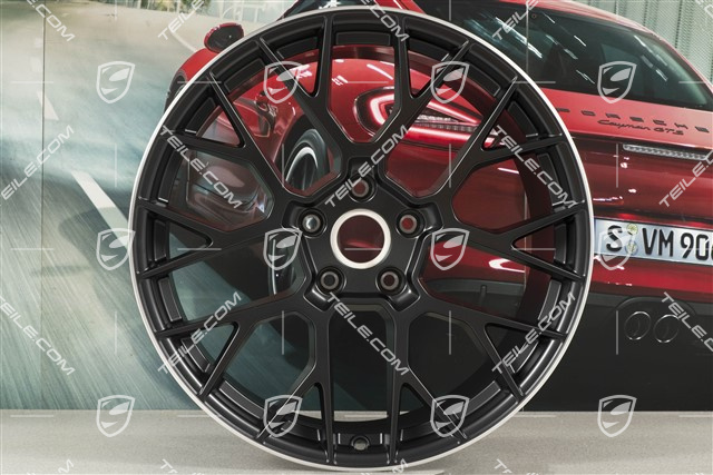20+21" Komplet felg RS Spyder, felgi: przednie 8,5J x 20 ET53 + tylne 11,5J x 21 ET67, czarny satynowy półmat