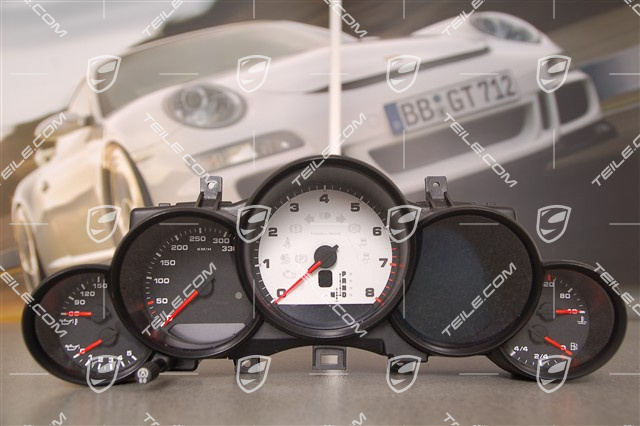 Kombiinstrument, PDK, PCM2/PCM3, Zifferblatter in Silber, schwarz-matt