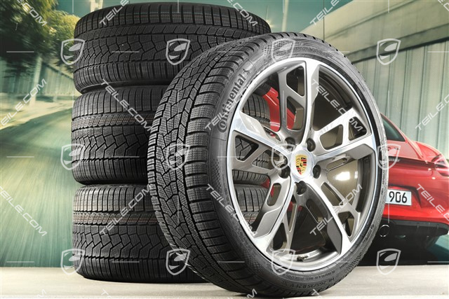 21" Cross Turismo Design winter wheel set, rims 9,5J x 21 ET60 + 11,5J x 21 ET66 + NEW Continental winter  tyres 265/35 R21 + 305/30 R21, Titanium