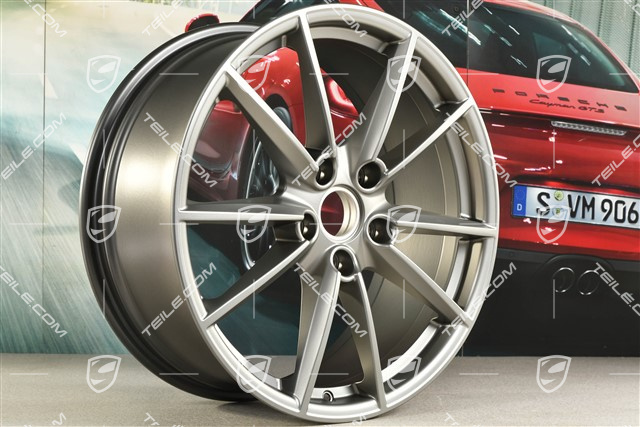 20-inch wheel rim Carrera S, 8,5J x 20 ET53, platinum satin matt