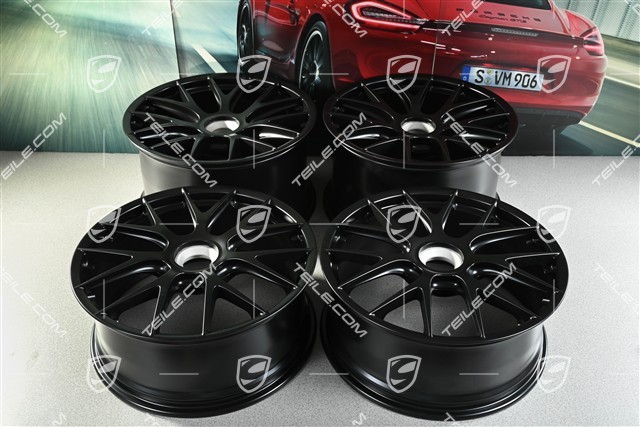 GT4 RS / Spyder RS 20" Magnesium Felgen Satz, 8,5J x 20 ET61 + 11J x 20 ET50, schwarz seidenmatt