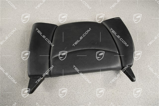Back seat backrest, rear, leatherette, black, cabrio, L