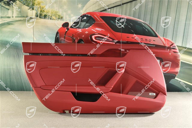 Tapicerka drzwi, skóra, bordowa, Bose, L