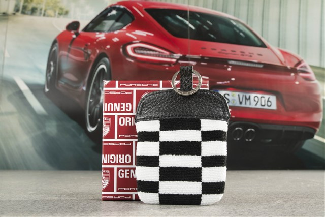 Key case / Key pouch, Pascha, black/white