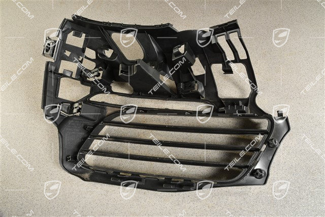 Kratka / wlot powietrza zderzak, Czarny mat, L