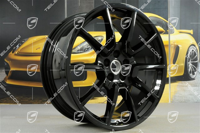 20-inch alloy wheel Macan SportDesign, 9J x 20 H2 ET 26 + 10J x 20 H2 ET19, black high gloss