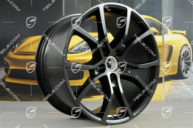 21-inch wheel rim set Cayenne Exclusive Design, 11J x 21 ET58 + 9,5J x 21 ET46, black satin-mat
