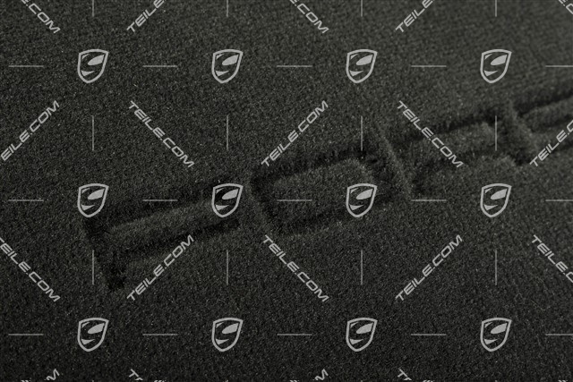 Fußmatten / Fussmattensatz, Velours, 4-Teilig, Schwarz