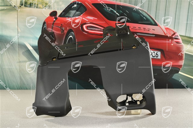 Dolna część deski rozdzielczej, Skóra, Czarna