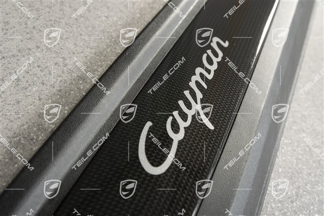 Einstiegleiste, Carbon, mit Schriftzug "Cayman", R