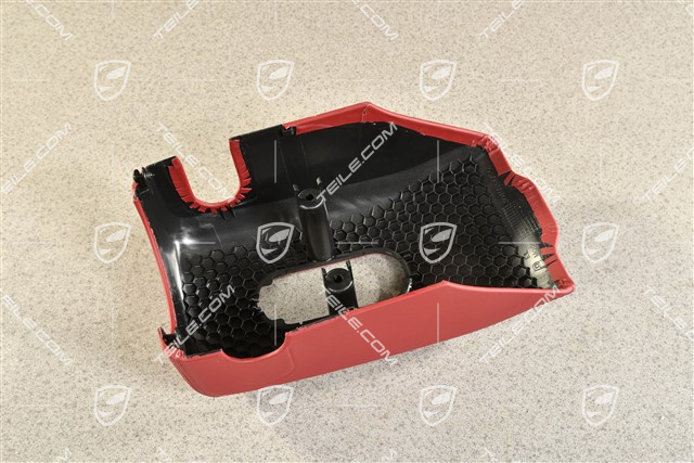 Lower switch housing, leather, bordeaux red