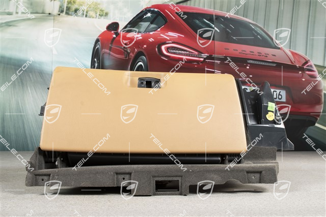 Handschuhkasten, Kunstleder, sandbeige, komplett