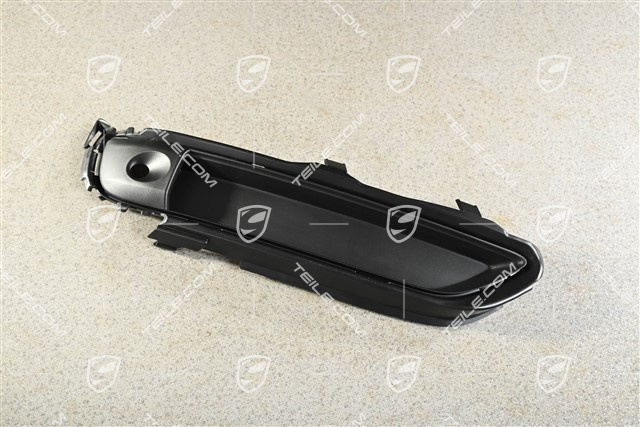 Front bumper, side ventilation grille (Closed), lower, Black matte, R