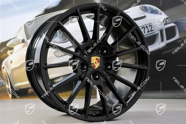20" Panamera Sport Felgensatz, 2 x 9,5J x 20 ET 65 + 2 x 11,5 J x 20 ET 63, schwarz