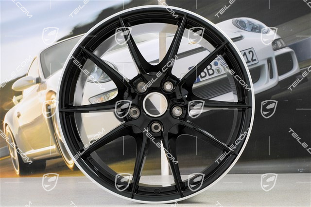 20-inch wheel, Carrera S III, wheel spokes painted black, 9,5J x 20 ET45