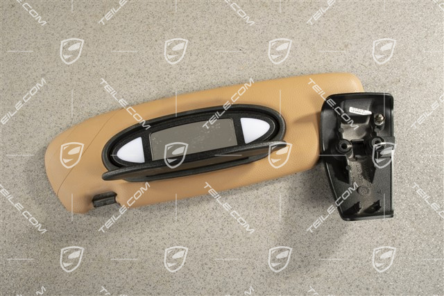 Cabrio, Sonnenblende, mit Spiegel, Kunstleder, Sandbeige, L