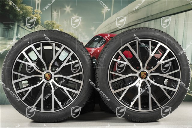 20" Turbo S Aero Design Winterräder Satz, Felgen 9J x 20 ET54 + 11J x 20 ET60, Goodyear Winterreifen 245/45 R20 + 285/40 R20