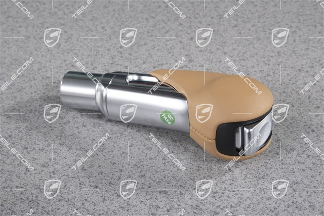 Wählhebel / Schaltknopf, Leder, PDK, Sandbeige