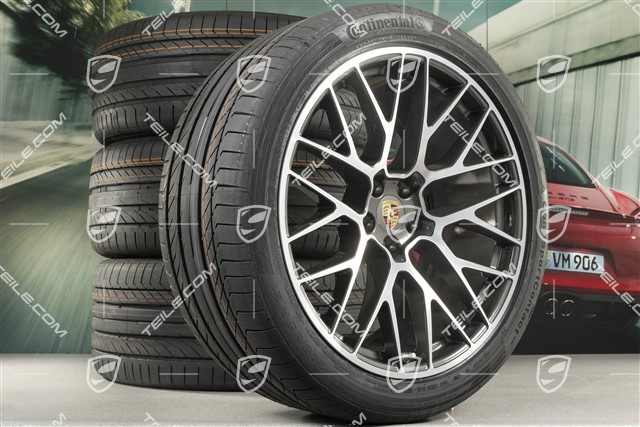 21" RS Spyder Design Sommerräder, Felgen 9,5J x 21 ET27 + 10J x 21 ET19 + Continental Sommerreifen 265/40 R21 + 295/35 R21, mit RDK-Sensoren