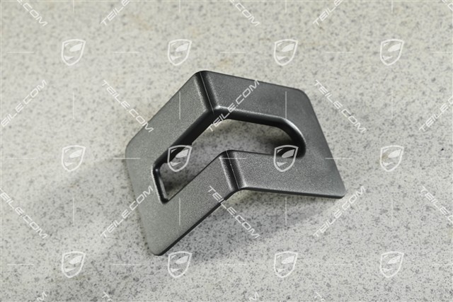 Abdeckblende / Abdeckung, Verriegelungshebel / Lehnensperrhebel für die Rücksitzlehne, Schwarz, R