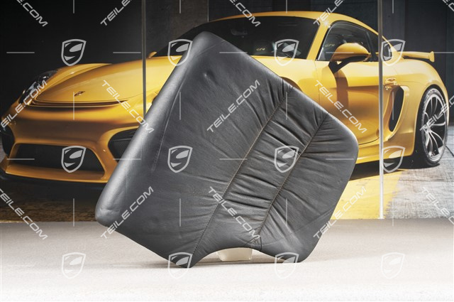 Notsitzkissen, Coupe/Targa, Raffleder, schwarz, L