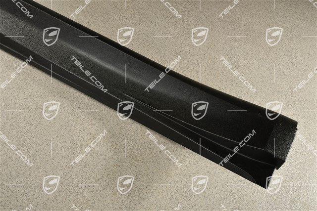 Osłona progu, czarna satyna, R