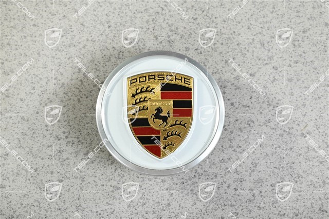 Wheel hub cap, Carrara White, paint code S9R