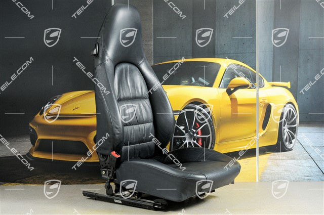 Sitz, manual einstellbar, Leder, Metropolblau, Raffleder, beschädigt, L