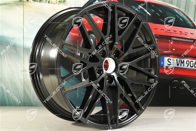 21" Felgensatz Cayenne RS Spyder Design, 11J x 21 ET49 + 9,5J x 21 ET46, schwarz hochglanz