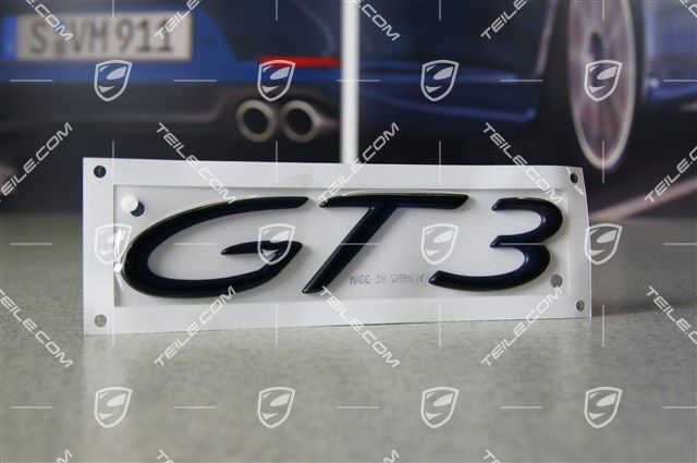 "GT3" Schriftzug, "rallye" schwarz "GT3" Schriftzug, "rallye" schwarz