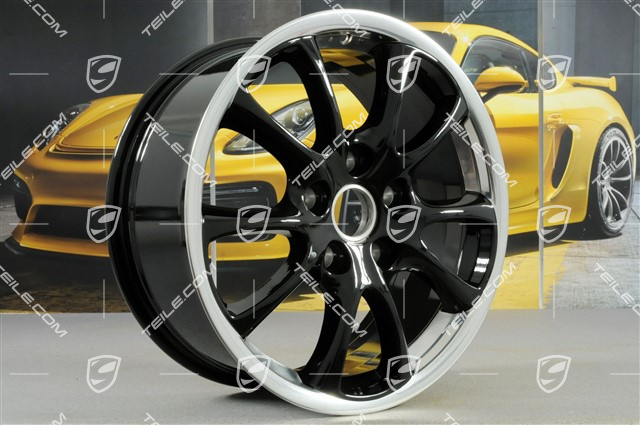 18" Felga GT3 2004, 8,5J x 18 ET40, do GT3/GT2 facelift, ramiona felgi czarne/połysk