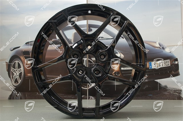19-inch Carrera S II (Facelift) wheel set, 8J x 19 ET57 + 11J x 19 ET67, black